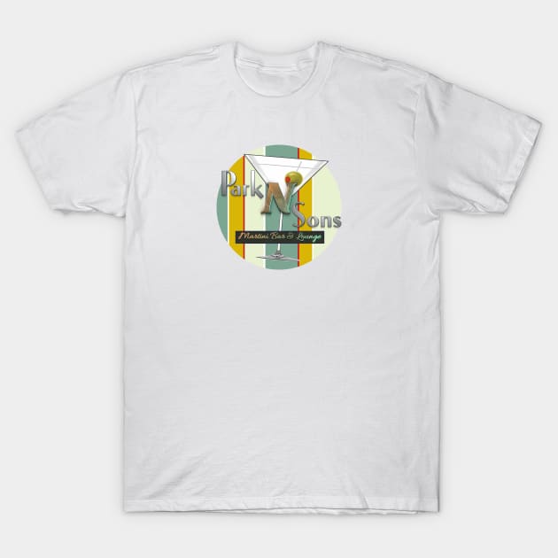 Park N Sons Martini Bar & Lounge III T-Shirt by YOPD Artist